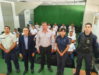 aula inaugural do curso de formação de agentes da guarda de Viana realizado pela Guarda Municipal de Vitória