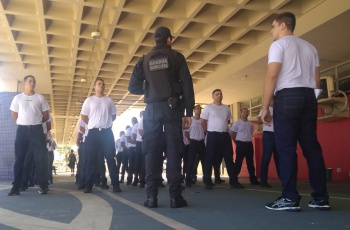 aula inaugural do curso de agentes da guarda de Viana realizado pela Guarda Municipal de Vitória