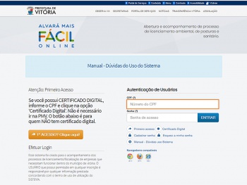 Alvará Mais Fácil - Site (Portal