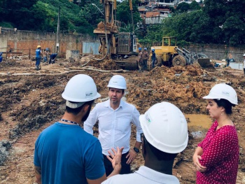 Visita técnica ao canteiro de obras do Residencial Consolação na fase de estaqueamento das fundações