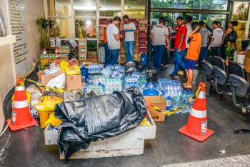 Donativos para as vítimas das chuvas no sul do estado
