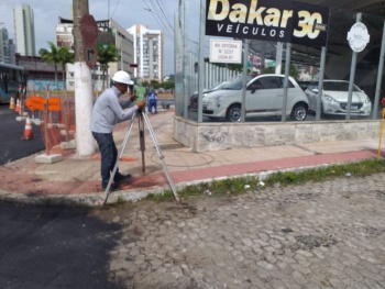 Obras da avenida Vitória Levantamento Topográfico