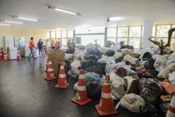 Doações para as vítimas de enchentes