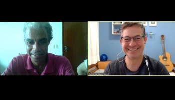 Elias e Guilherme em videoconferência