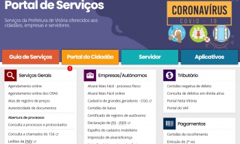Abertura de processos on-line no Protocolo