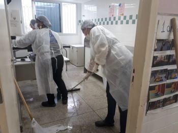 Desinfecção de unidades de saúde