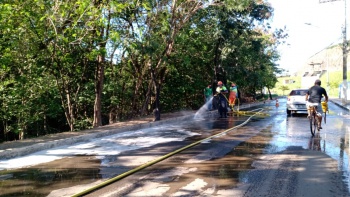 Lavagem da rua São Sebastião