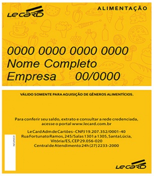 Cartão vale-alimentação Le Card