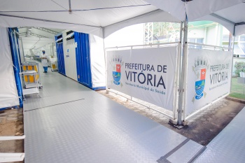 Hospital de Campanha no PA (Pronto Atendimento) de São Pedro