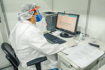 Sala de Prescrição Médica no Hospital de Campanha no PA (Pronto Atendimento) de São Pedro