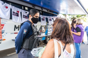 Ação educativa da guarda municipal sobre a violência doméstica, as formas de identificar e como denunciar