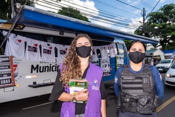 Ação educativa da guarda municipal sobre a violência doméstica, as formas de identificar e como denunciar