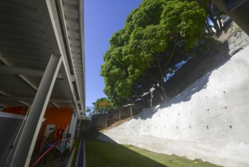 Inauguração do muro de contenção da EMEF Custódia Dias de Campos