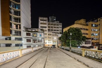 Iluminação no Viaduto Caramuru