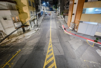 Iluminação no Viaduto Caramuru