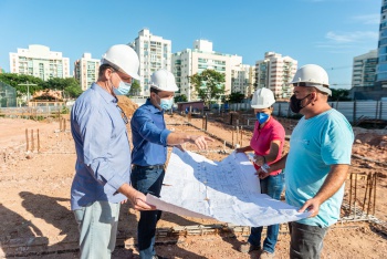 Visita Técnica das obras do CMEI Rubens José Vervloet em Jardim Camburi