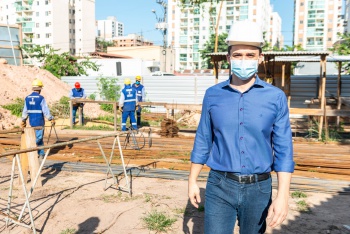 Visita Técnica das obras do CMEI Rubens José Vervloet em Jardim Camburi