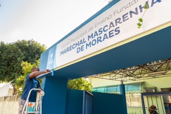 Visita Técnica a reforma da EMEF Marechal Mascarenhas de Moraes em Maria Ortiz