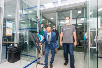 Visita do Sr Pedro, Aluno da EJA, ao Senai