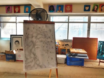 Trabalhos artísticos de estudantes com altas habilidades