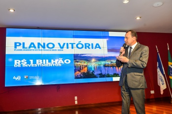 Secretário Régis no anuncio de 1 Bilhão de investimentos na cidade de Vitória