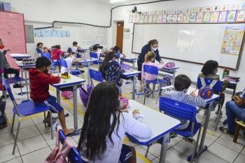 Sala de aula da EMEF Suzete Cuendet