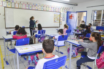 Sala de aula da EMEF Suzete Cuendet