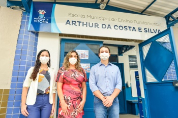 Solenidade de entrega da reforma da EMEF Arthur da Costa e Silva