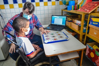 Plataforma TIX Letramento que será adquirida para os estudantes da Educação Especial, dentro do Plano Vitória