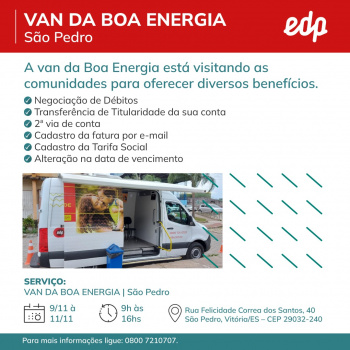 Van da Boa Energia São Pesro