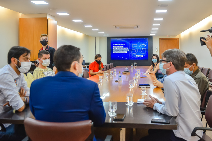 Coletiva de imprensa sobre a implantação do 5G em Vitória