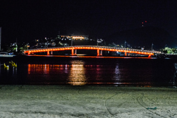 Iluminação de Natal na Ponte da Ilha do Frade