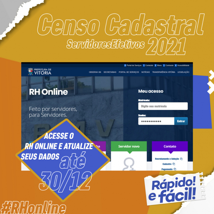 Servidores efetivos de Vitória participam de Censo Previdenciário