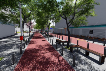 Perspectiva da nova Rua da Lama