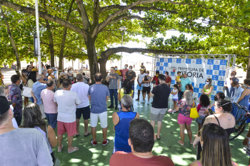 Inauguração do Guarda Corpo em Braille no calçadão da Praia de Camburi