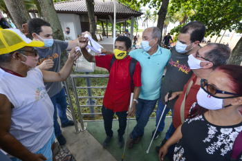 Inauguração do Guarda Corpo em Braille no calçadão da Praia de Camburi