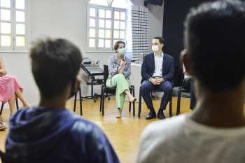 Bate papo do prefeito com o PROJOVEM na 1ª Igreja Batista em Goiabeiras
