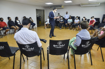 Bate papo do prefeito com o PROJOVEM na 1ª Igreja Batista em Goiabeiras
