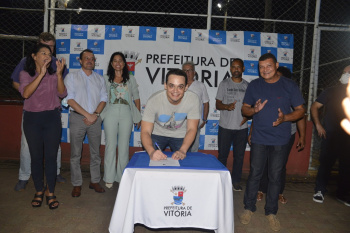 Assinatura da OS da Emef São Vicente de Paulo
