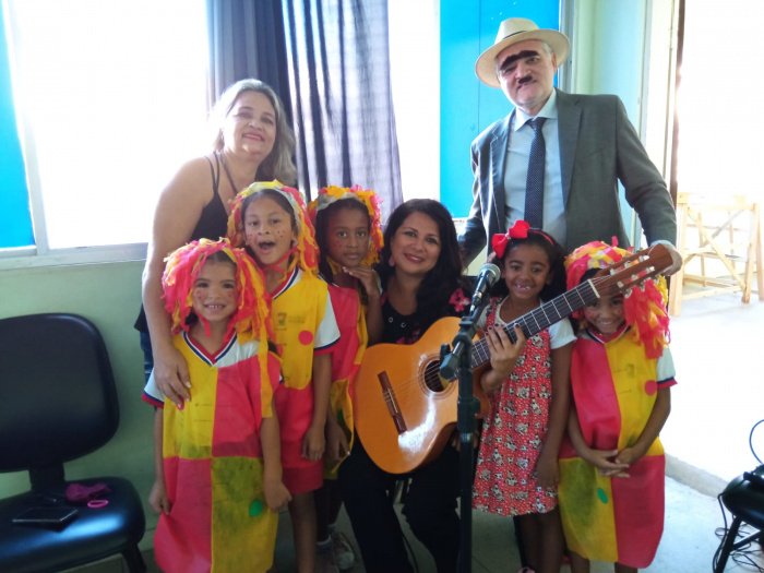 Estudantes e professores da Emef Octacílio Lomba