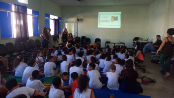 Estudantes e professores da Emef Octacílio Lomba