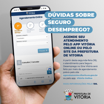 Card sobre atendimento para Seguro Desemprego no Sine