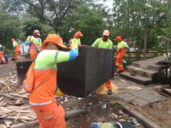 Mutirão de limpeza na baía e manguezais de Vitória