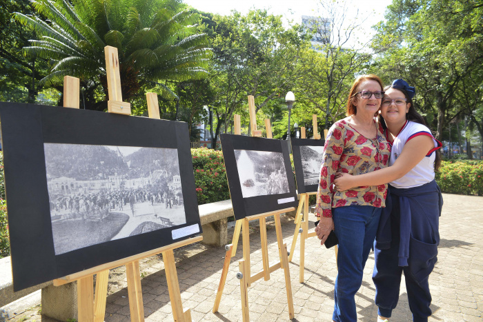 Dona Maria José Rosa e Isabella no Parque Moscoso