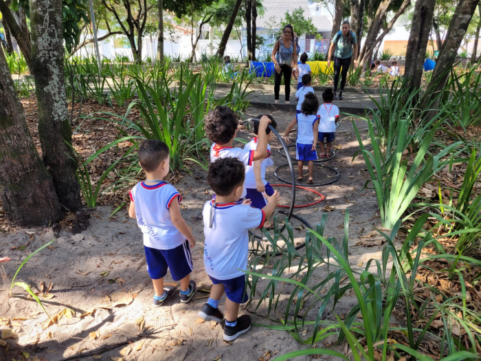 Projeto de educação ambiental leva estudantes da cmei ao Parque da Mata da Praia