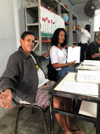 Assistidos fazem aulas da EJA nos abrigos de Vitória