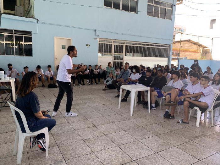 Estudantes da Emef Maria Madalena de Oliveira Domingues