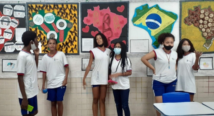 Trabalho dos estudantes da Emef Ti Anacleta Schneider Lucas