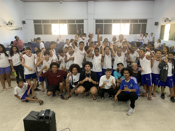 Artistas do rap capixaba na Emef Professora Maria Stella de Novaes