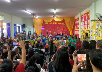 Apresentação musical dos estudantes da Emef Octacílio Lomba